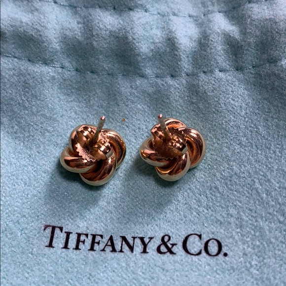 Tiffany & Co. Gold and Silver Knot Earrings - Picture 2 of 3